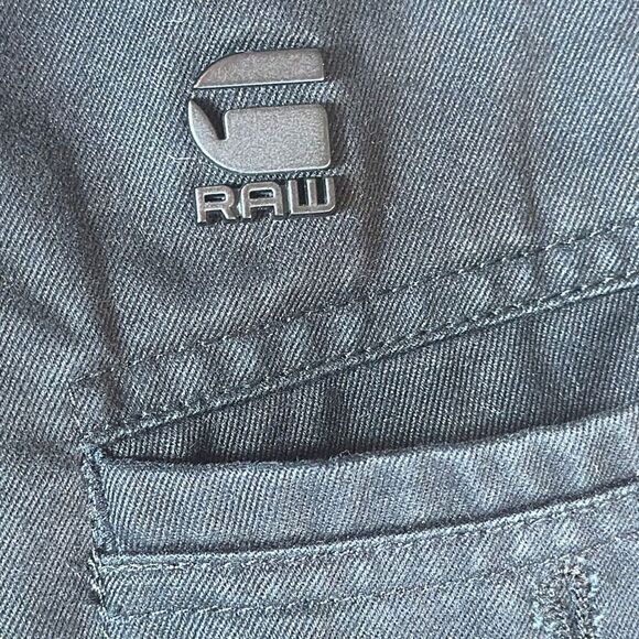 G Star Raw Raw Correct Mens Black Denim Jacket Trench Coat size L Large Cotton - Picture 4 of 15